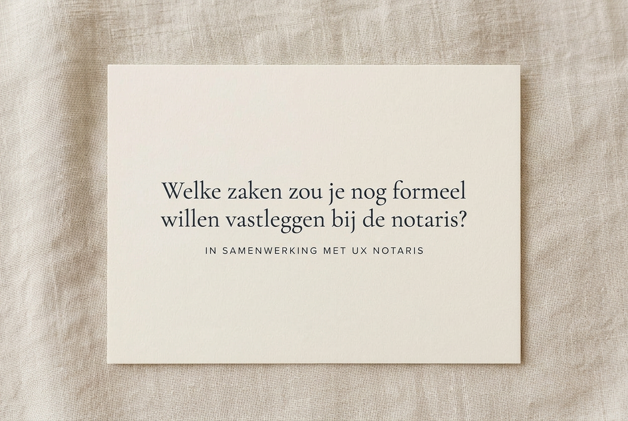 Branded kaart voor notaris
